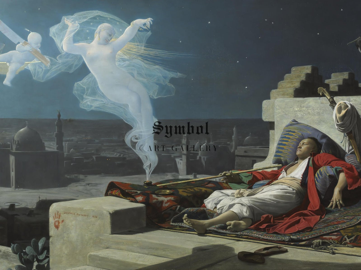 A Eunuch's Dream by Jean-Jules-Antoine Lecomte du Nouÿ, 1874, Orientalism and Exoticism, fine art print