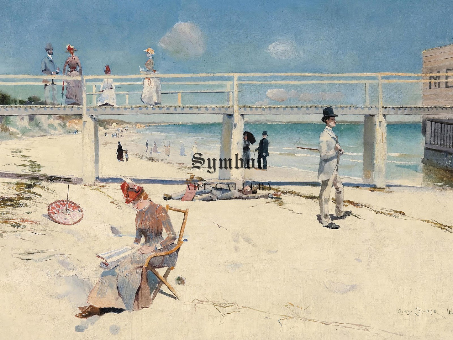 A Holiday at Mentone by Charles Conder, 1888, Impressionism, fine art print