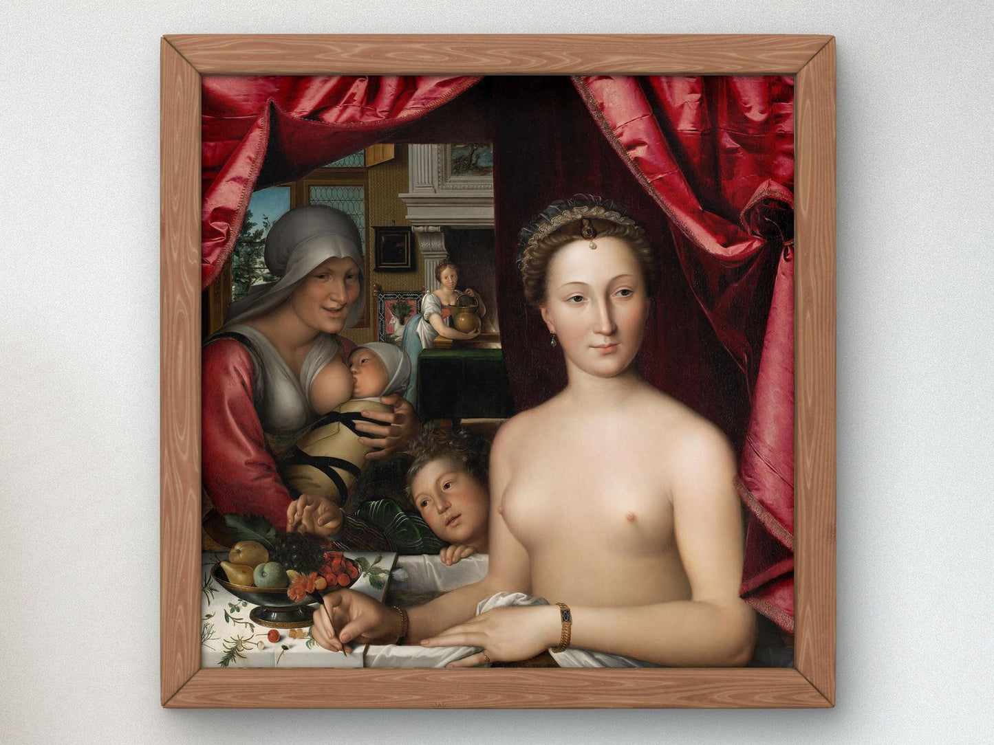 A Lady in Her Bath by François Clouet, 1571, Renaissance, fine art print