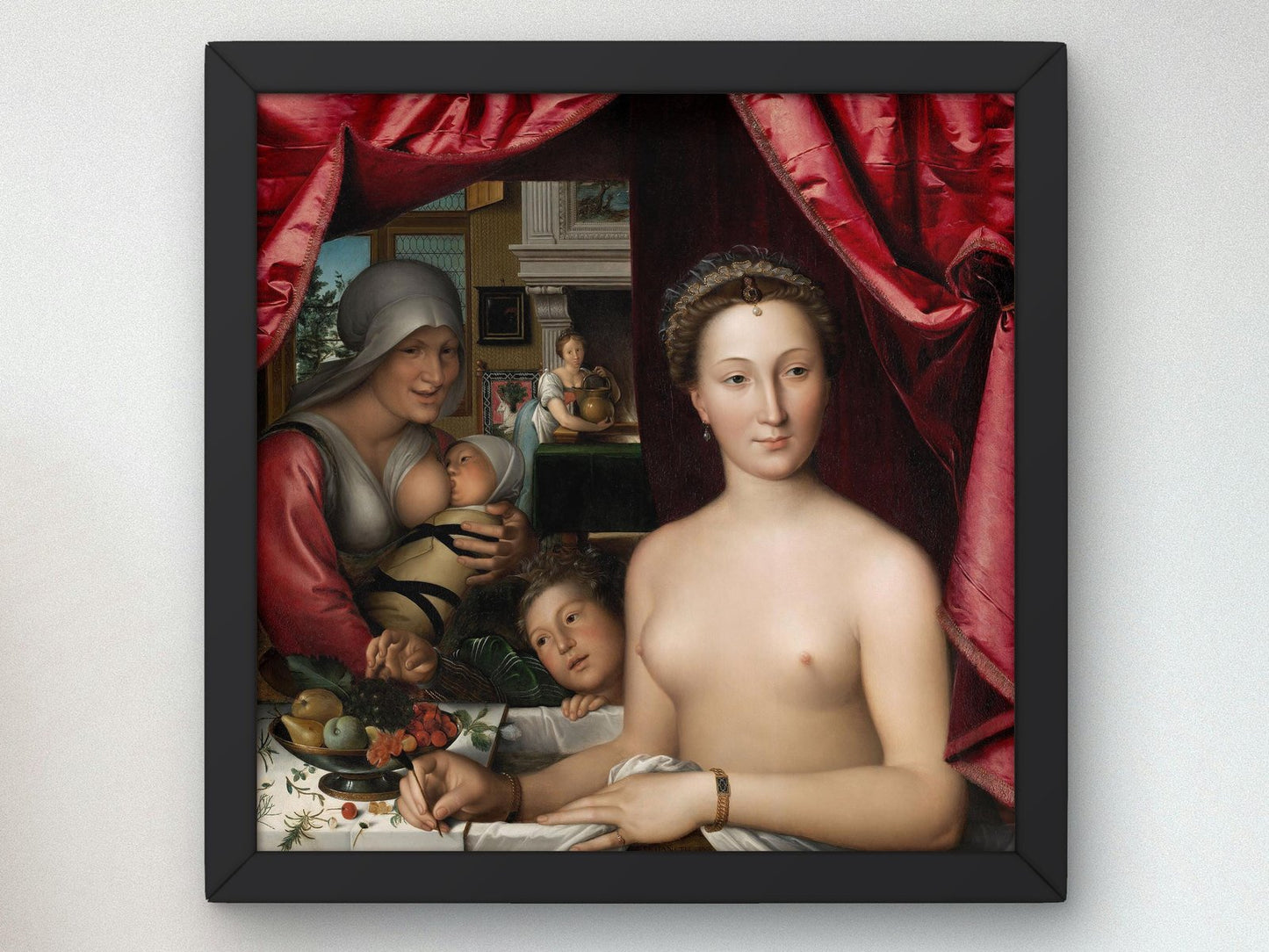 A Lady in Her Bath by François Clouet, 1571, Renaissance, fine art print