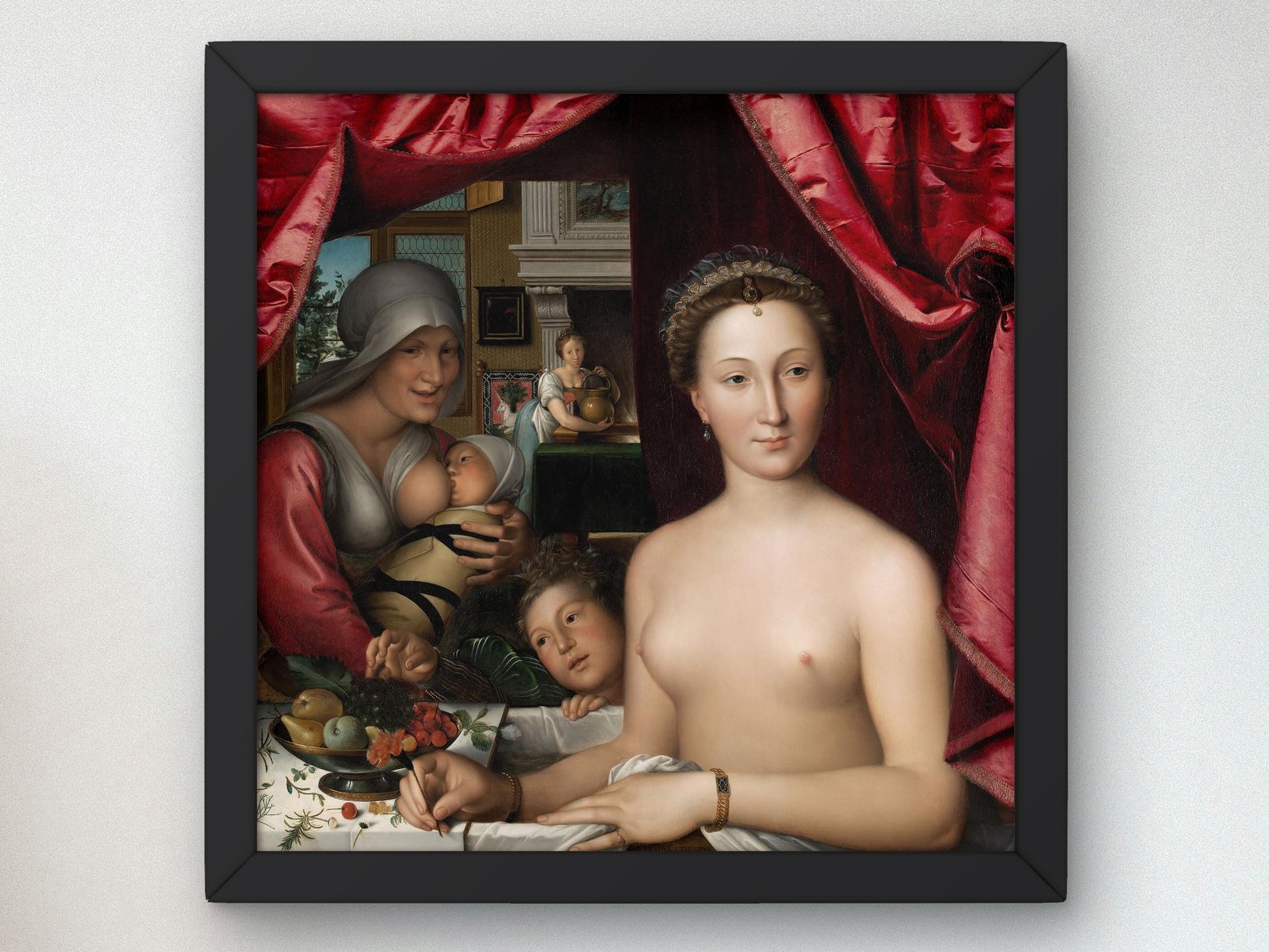 A Lady in Her Bath by François Clouet, 1571, Renaissance, fine art print