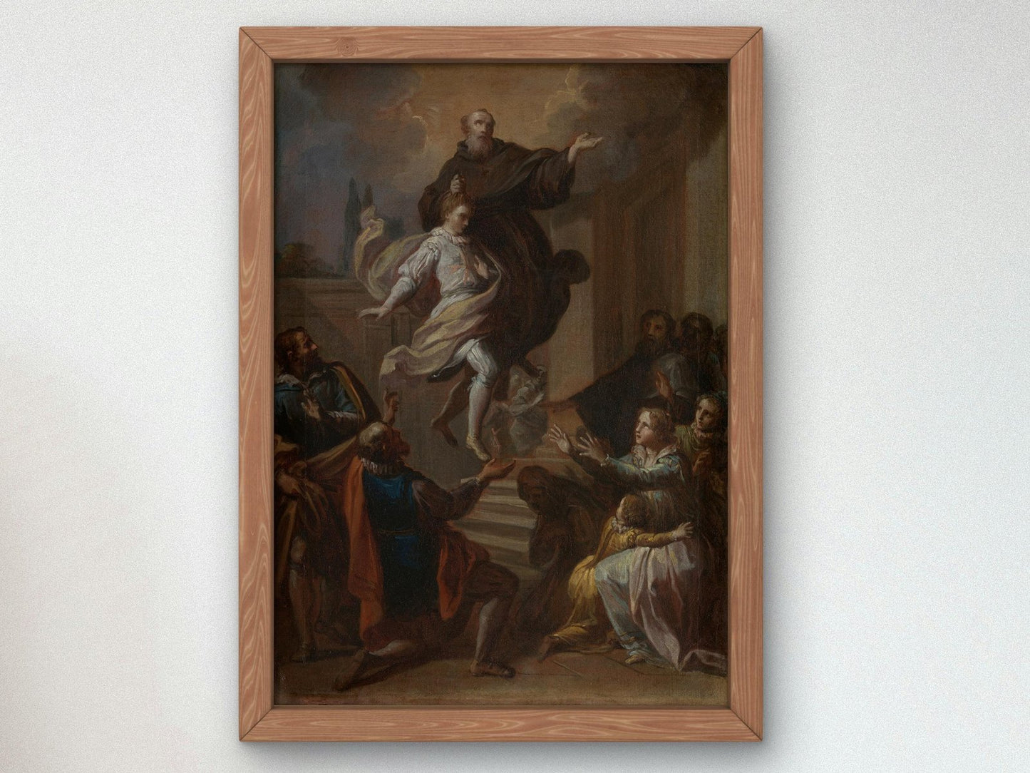 A Miracle of Saint Joseph of Cupertino by Placido Costanzi, 1750, Baroque and Chiaroscuro, fine art print
