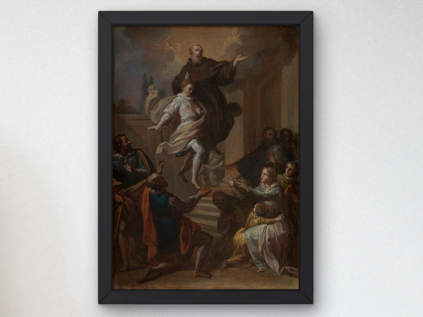 A Miracle of Saint Joseph of Cupertino by Placido Costanzi, 1750, Baroque and Chiaroscuro, fine art print