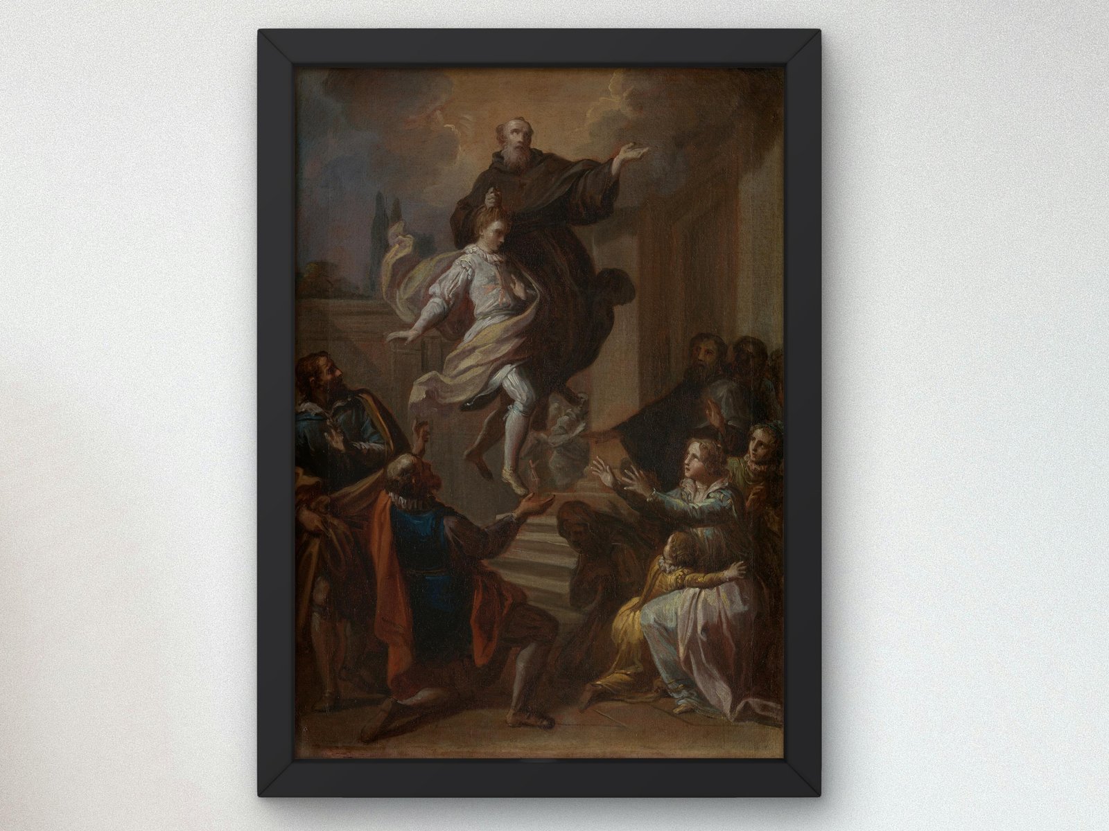 A Miracle of Saint Joseph of Cupertino by Placido Costanzi, 1750, Baroque and Chiaroscuro, fine art print