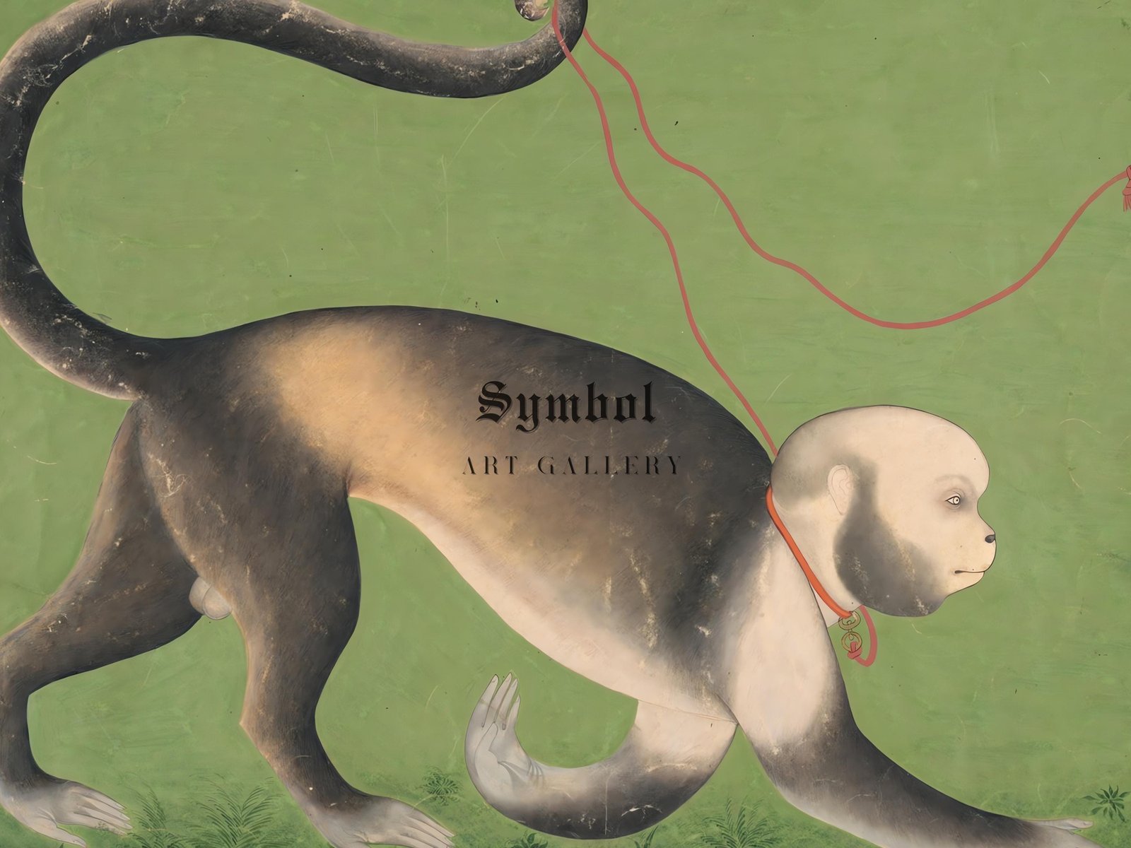 Monumental Portrait of a Monkey by Stipple Master, 1710, Orientalism and Exoticism, fine art print