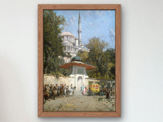 A Mosque by Alberto Pasini, 1872, Orientalism and Exoticism, fine art print