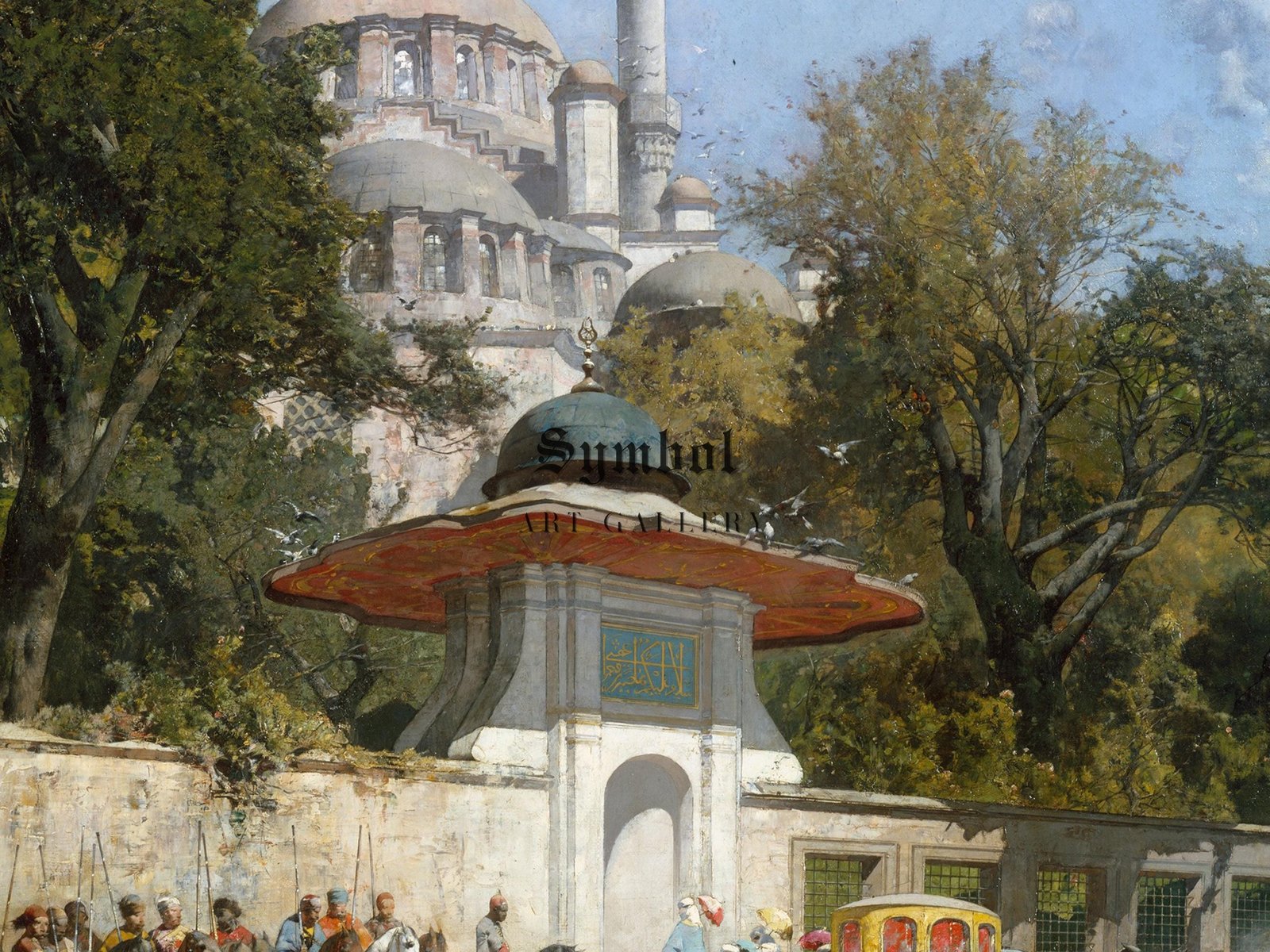 A Mosque by Alberto Pasini, 1872, Orientalism and Exoticism, fine art print