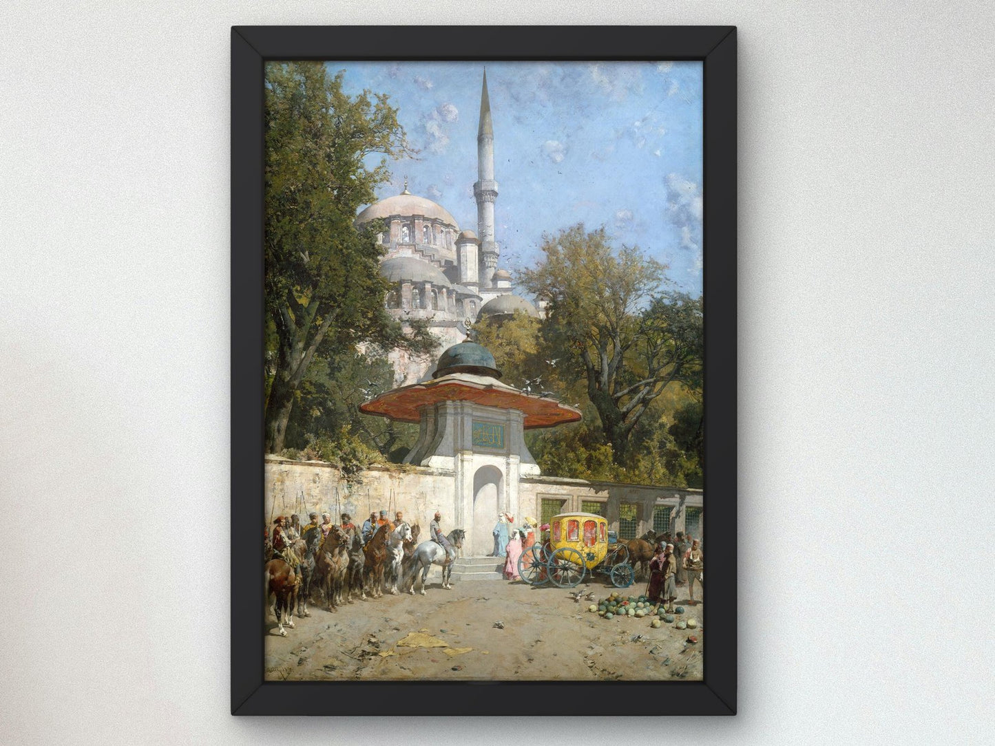 A Mosque by Alberto Pasini, 1872, Orientalism and Exoticism, fine art print