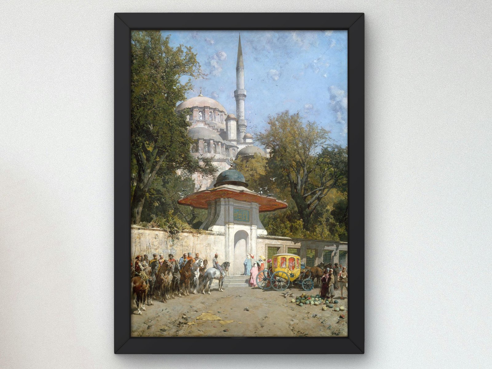 A Mosque by Alberto Pasini, 1872, Orientalism and Exoticism, fine art print