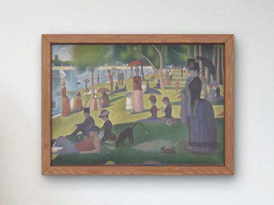 A Sunday on La Grande Jatte by Georges Seurat, 1884, Post-Impressionism, fine art print