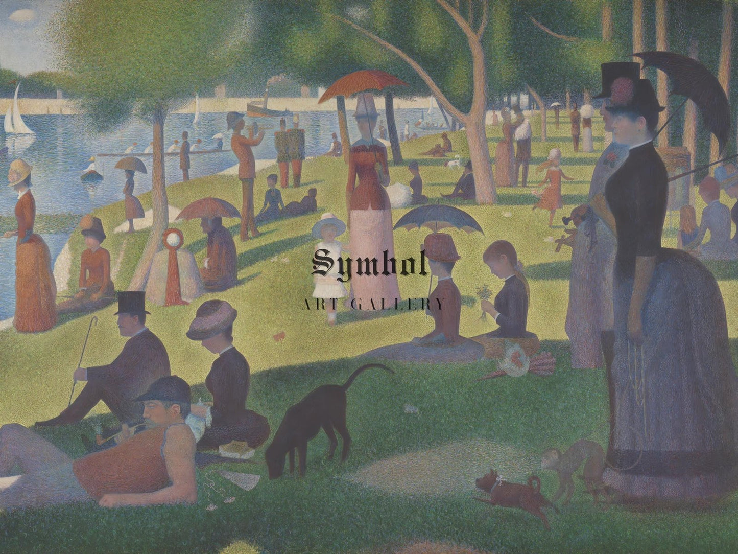A Sunday on La Grande Jatte by Georges Seurat, 1884, Post-Impressionism, fine art print