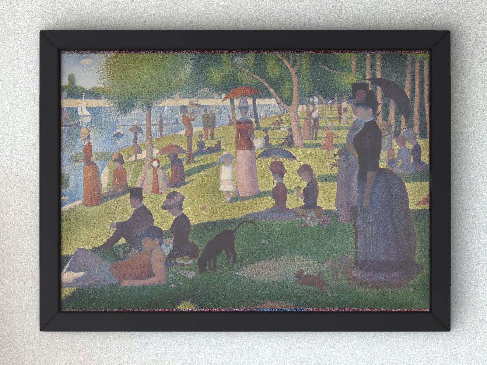 A Sunday on La Grande Jatte by Georges Seurat, 1884, Post-Impressionism, fine art print