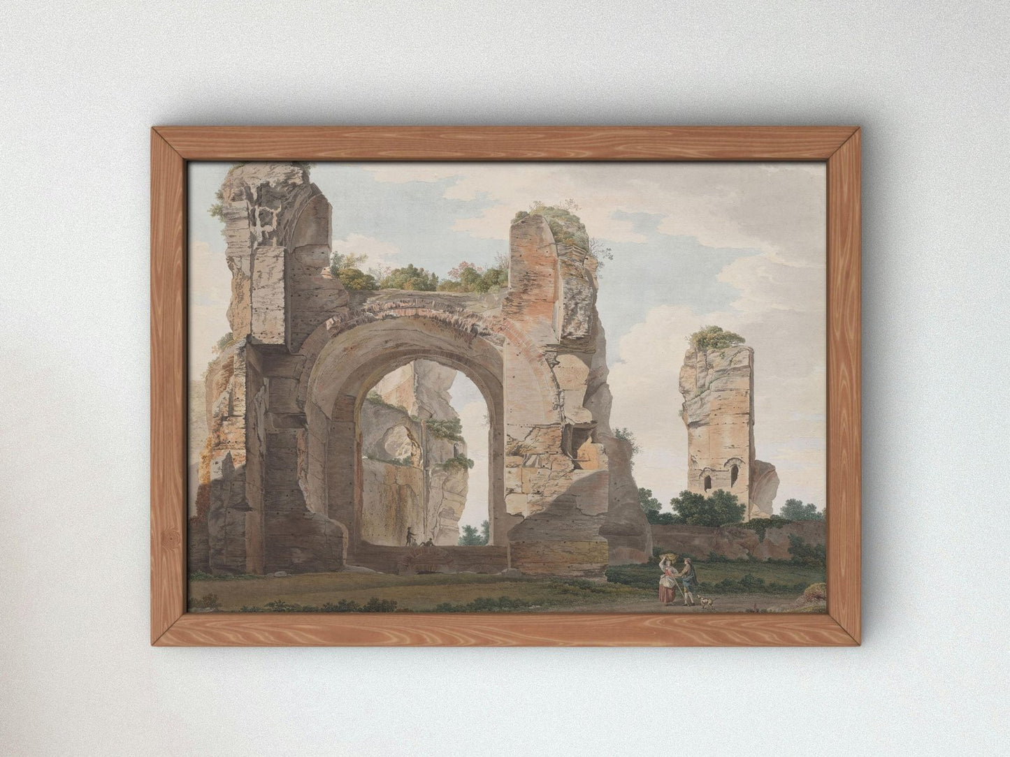 A View of the Ruins of the Baths of Caracalla by Giovanni Battista Lusieri, 1779, Romanticism and Classical Landscapes, fine art print
