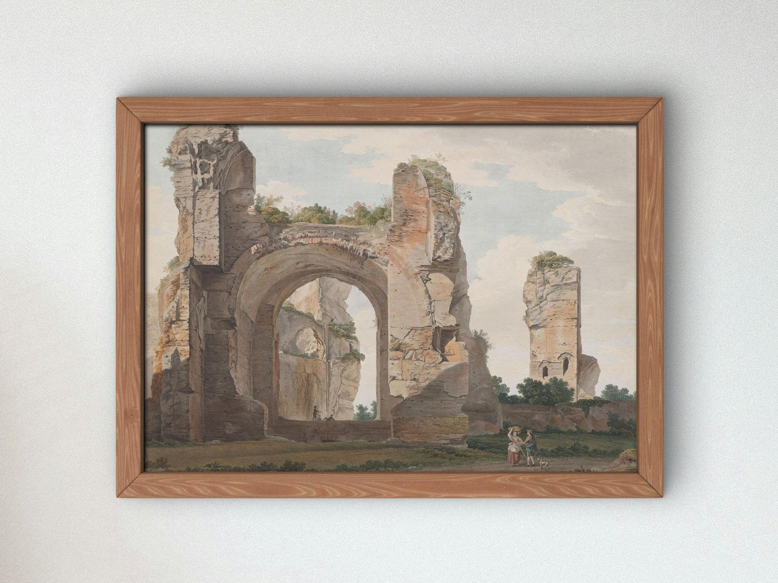 A View of the Ruins of the Baths of Caracalla by Giovanni Battista Lusieri, 1779, Romanticism and Classical Landscapes, fine art print