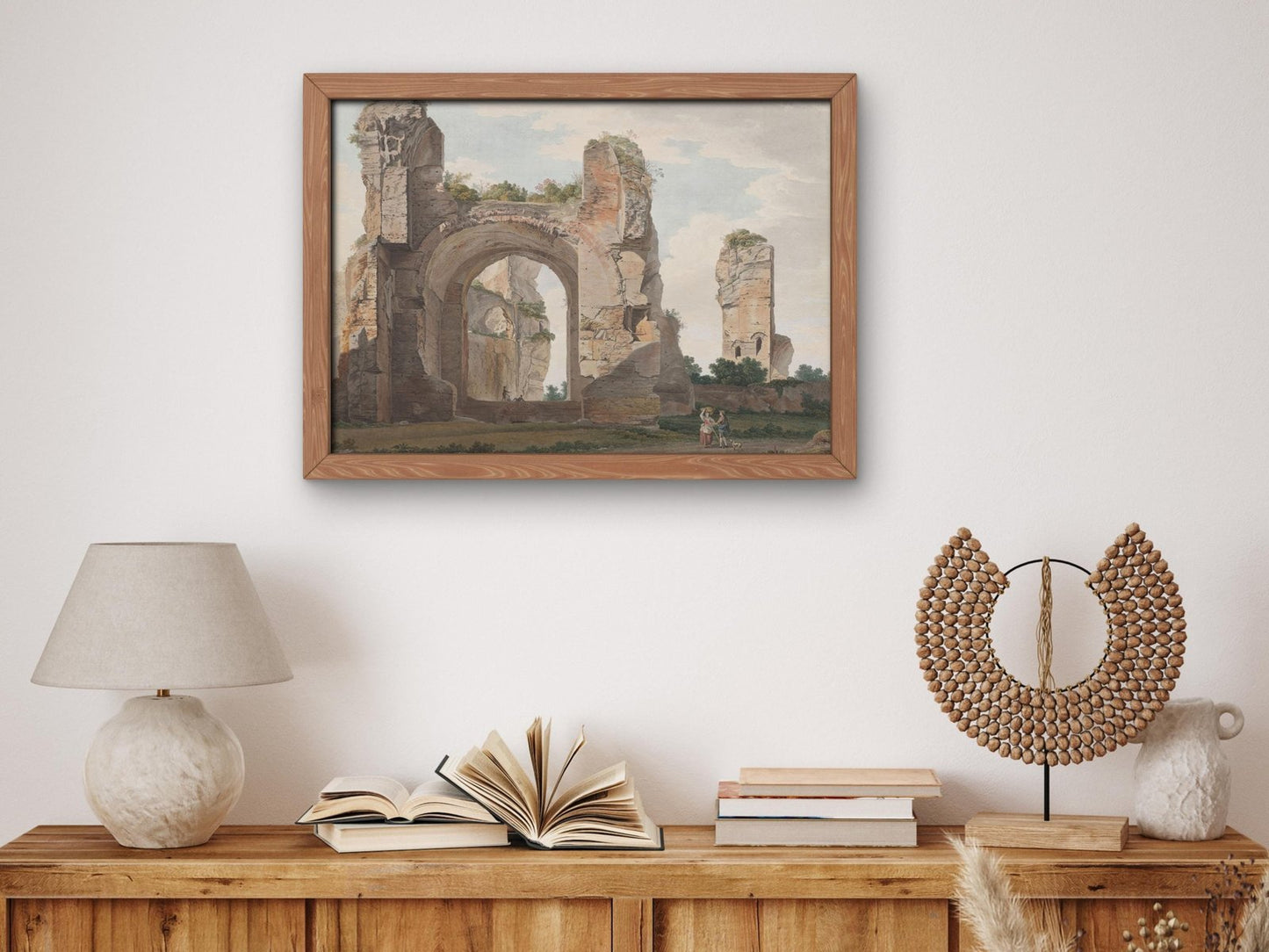A View of the Ruins of the Baths of Caracalla by Giovanni Battista Lusieri, 1779, Romanticism and Classical Landscapes, fine art print