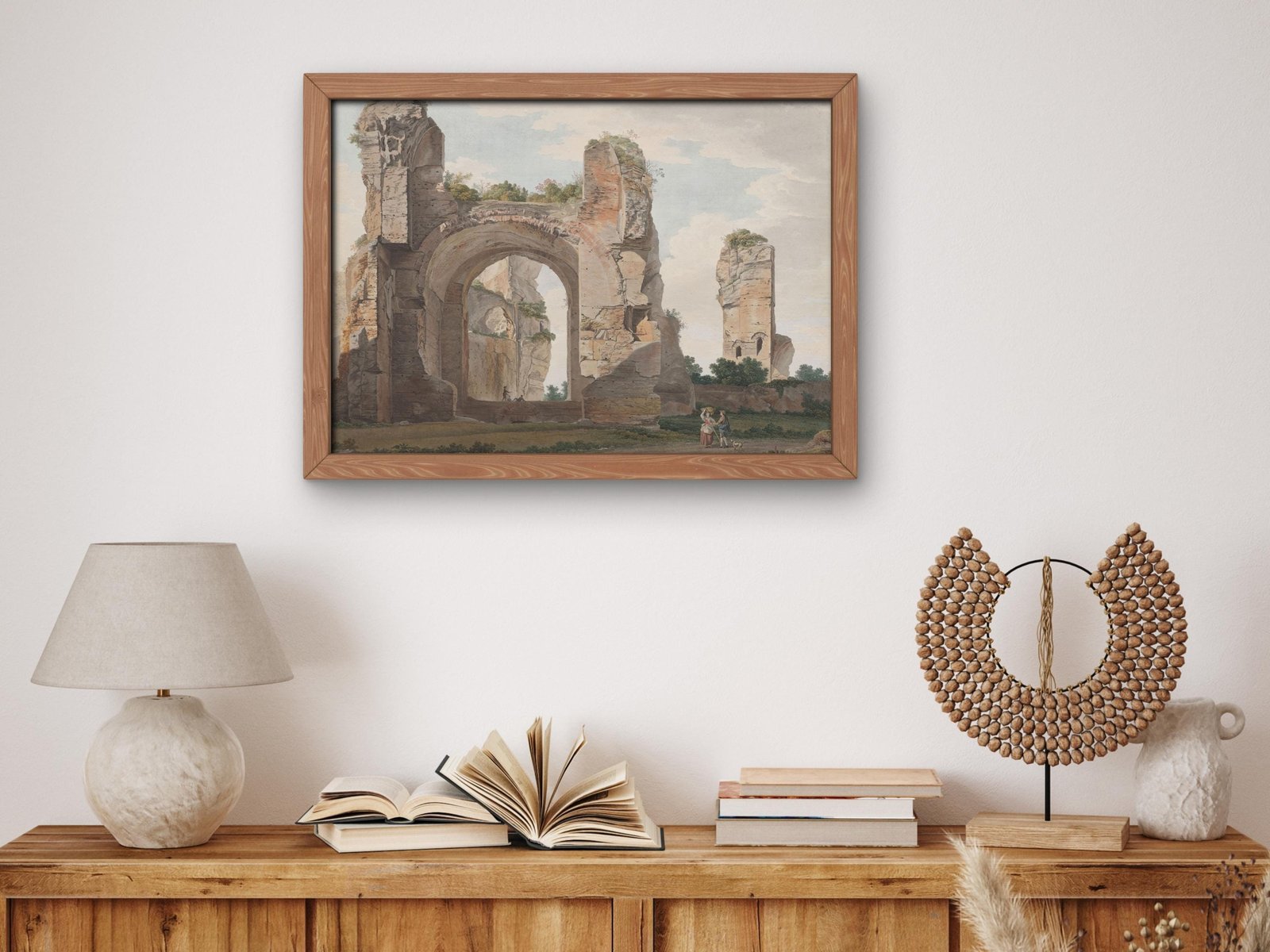 A View of the Ruins of the Baths of Caracalla by Giovanni Battista Lusieri, 1779, Romanticism and Classical Landscapes, fine art print