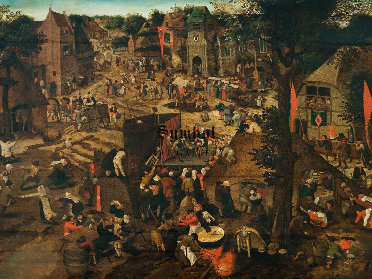 A Village Fair by Pieter Brueghel the Younger, 1580, Baroque, fine art print