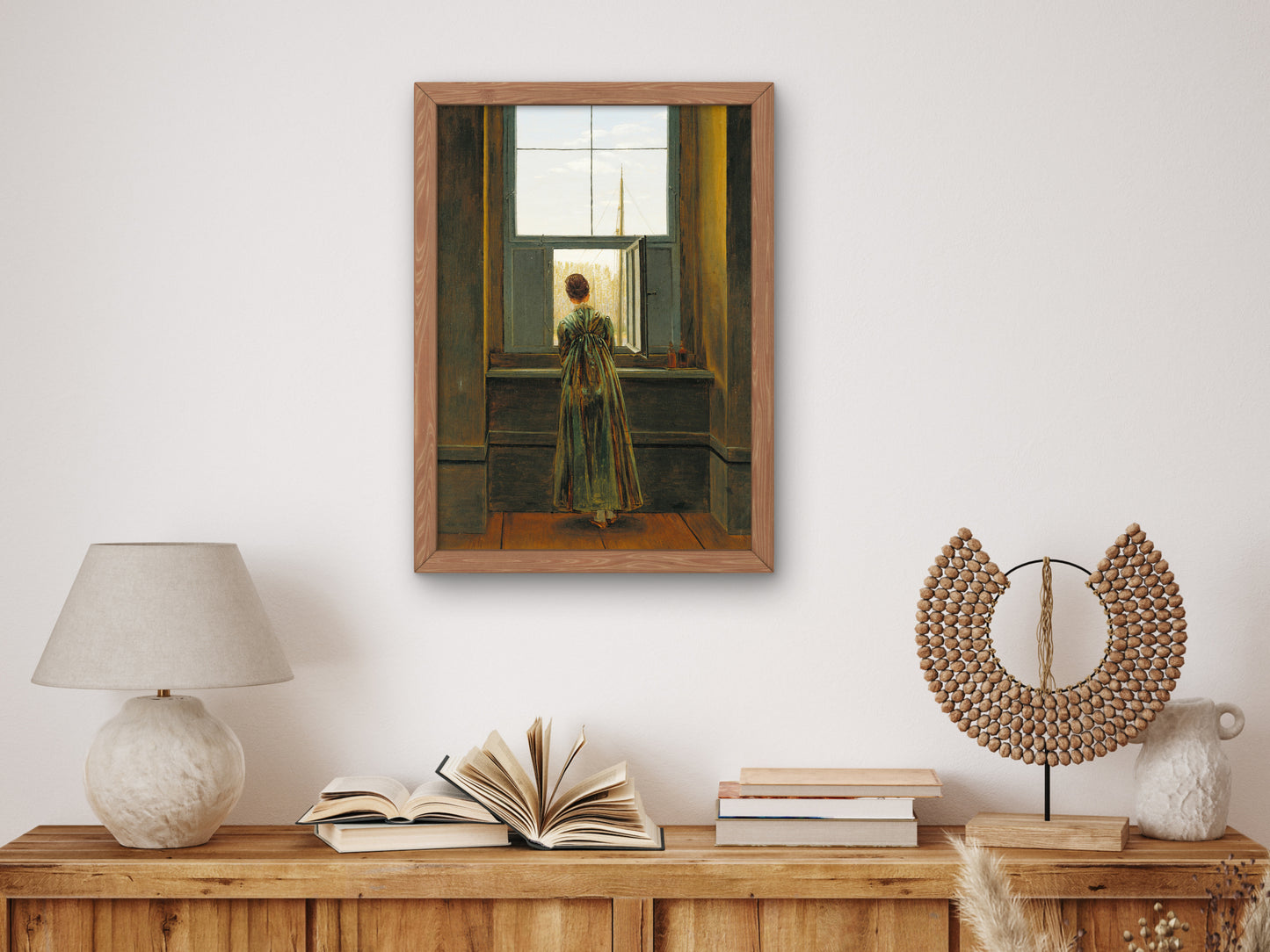 Woman at a Window by Caspar David Friedrich 1822, Wall Art Print, Fine Art Reproduction, Museum Quality Decor, Poster