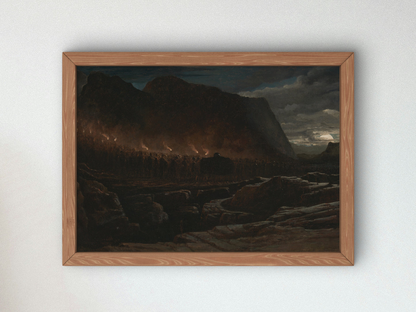 A Mountain Chieftain's Funeral by Francis Danby 1848, Wall Art Print, Fine Art Reproduction, Museum Quality Decor, Poster