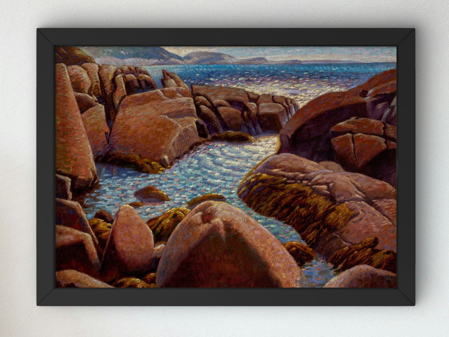Rocky Shore by L.A.C. Panto, Wall Art Print, Fine Art Reproduction, Museum Quality Decor, Poster