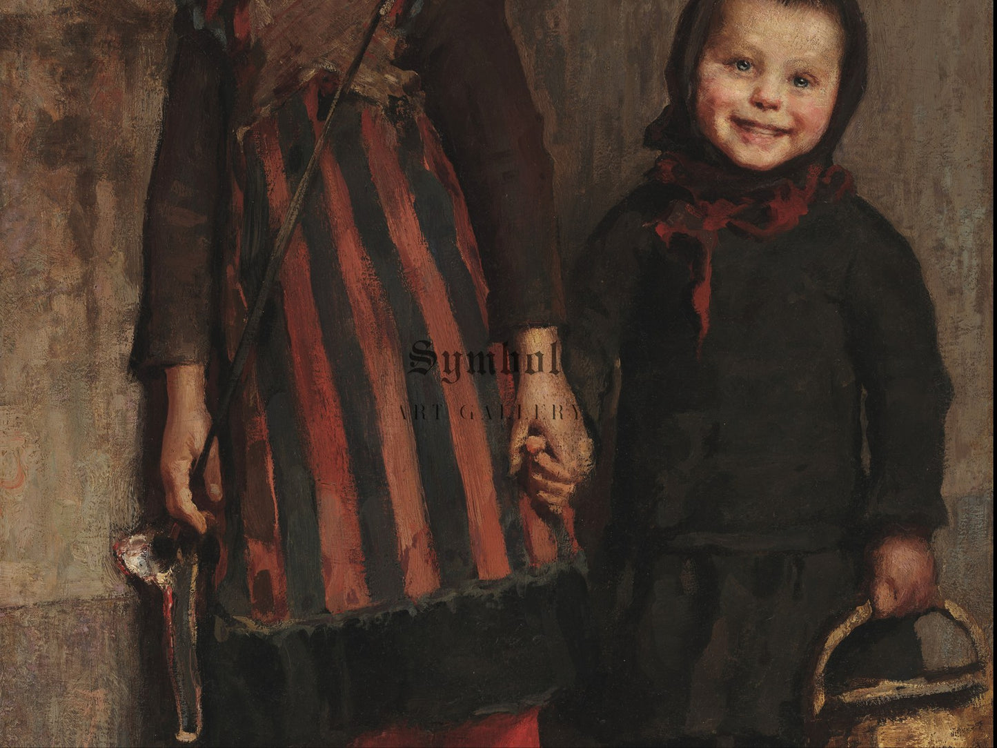 Chiusi fuori scuola by Emilio Longoni 1885, Wall Art Print, Fine Art Reproduction, Museum Quality Decor, Poster