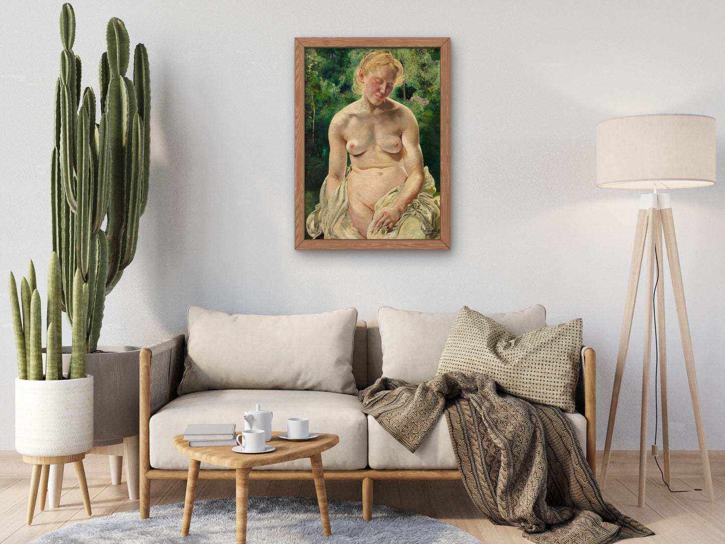 Timidity by Léon Frédéric 1896, Wall Art Print, Fine Art Reproduction, Museum Quality Decor, Poster