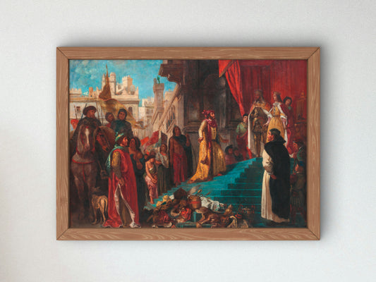 The Return of Christopher Columbus by Eugène Delacroix 1839, Wall Art Print, Fine Art Reproduction, Museum Quality Decor, Poster
