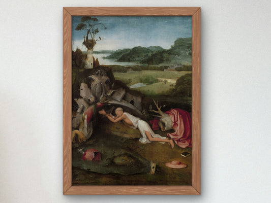 Saint Jerome by Hieronymus Bosch 1500, Wall Art Print, Fine Art Reproduction, Museum Quality Decor, Poster