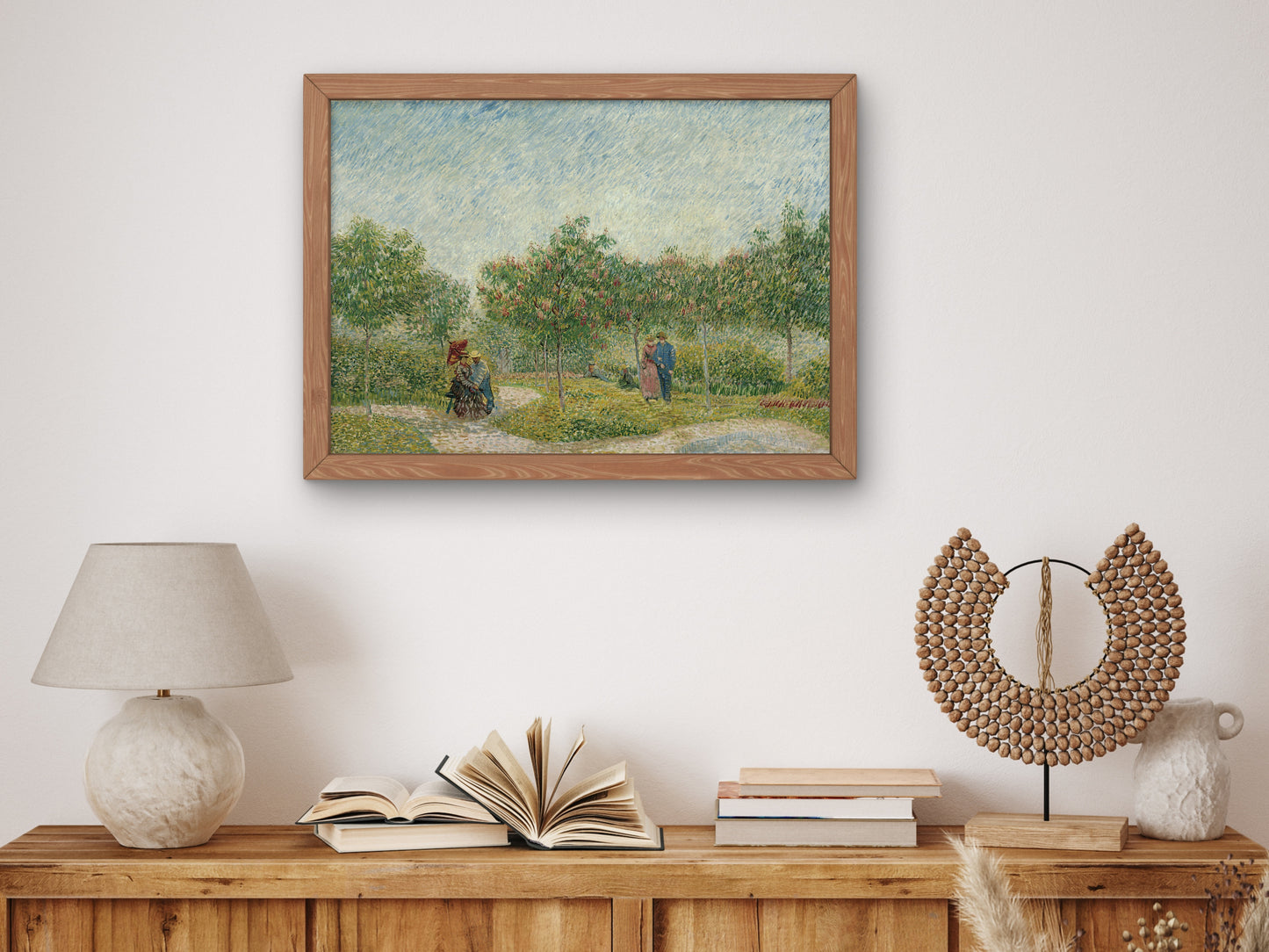 Garden in Montmartre with Lovers by Vincent van Gogh 1887, Wall Art Print, Fine Art Reproduction, Museum Quality Decor, Poster