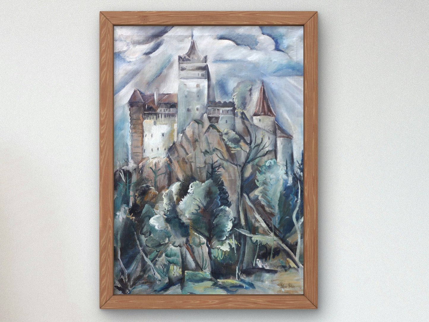 Landscape from Bran by Elena Popea 1924, Wall Art Print, Fine Art Reproduction, Museum Quality Decor, Poster
