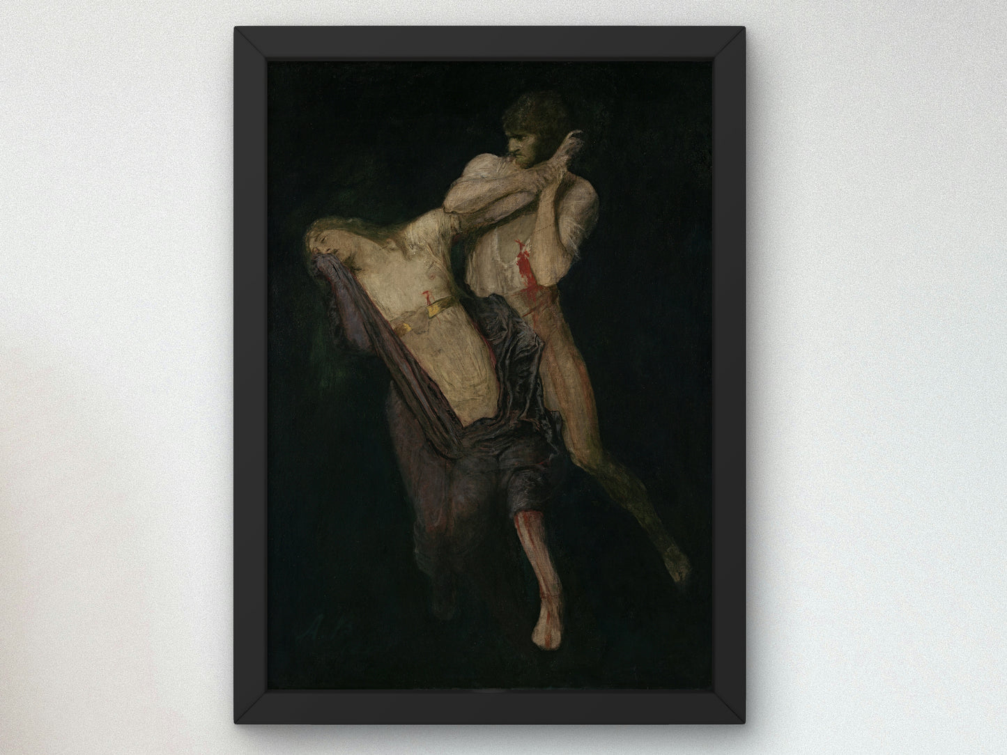 Paolo and Francesca by Arnold Böcklin 1893, Wall Art Print, Fine Art Reproduction, Museum Quality Decor, Poster