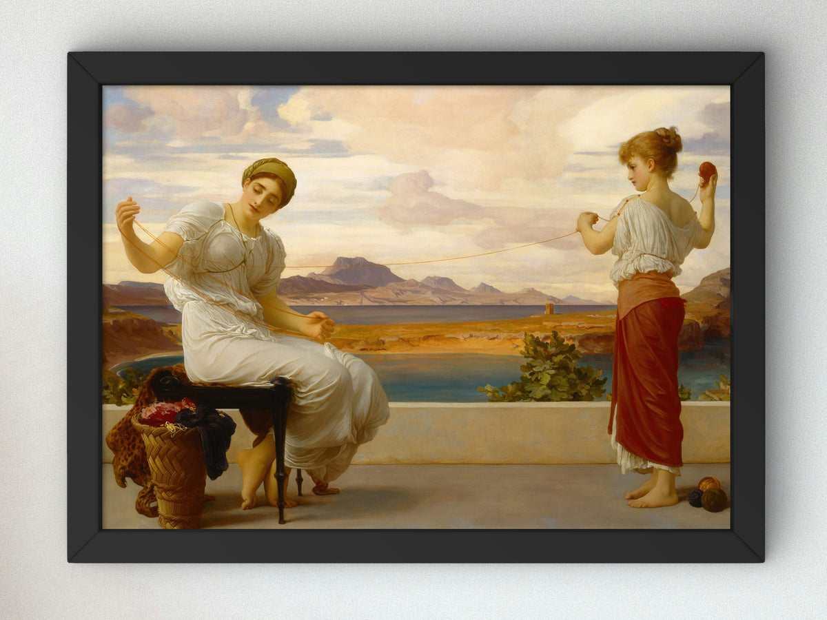 Winding the Skein by Frederic Leighton 1878, Wall Art Print, Fine Art Reproduction, Museum Quality Decor, Poster