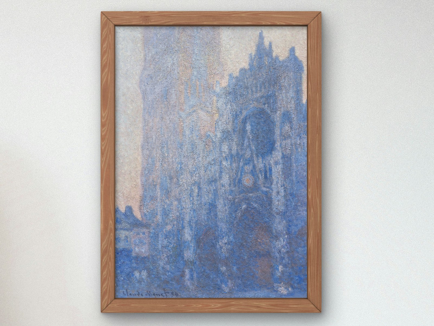 Rouen Cathedral Façade and Tour d'Albane Morning Effect by Claude Monet 1894, Wall Art Print, Fine Art Reproduction, Museum Quality Decor