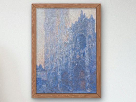 Rouen Cathedral Façade and Tour d'Albane Morning Effect by Claude Monet 1894, Wall Art Print, Fine Art Reproduction, Museum Quality Decor