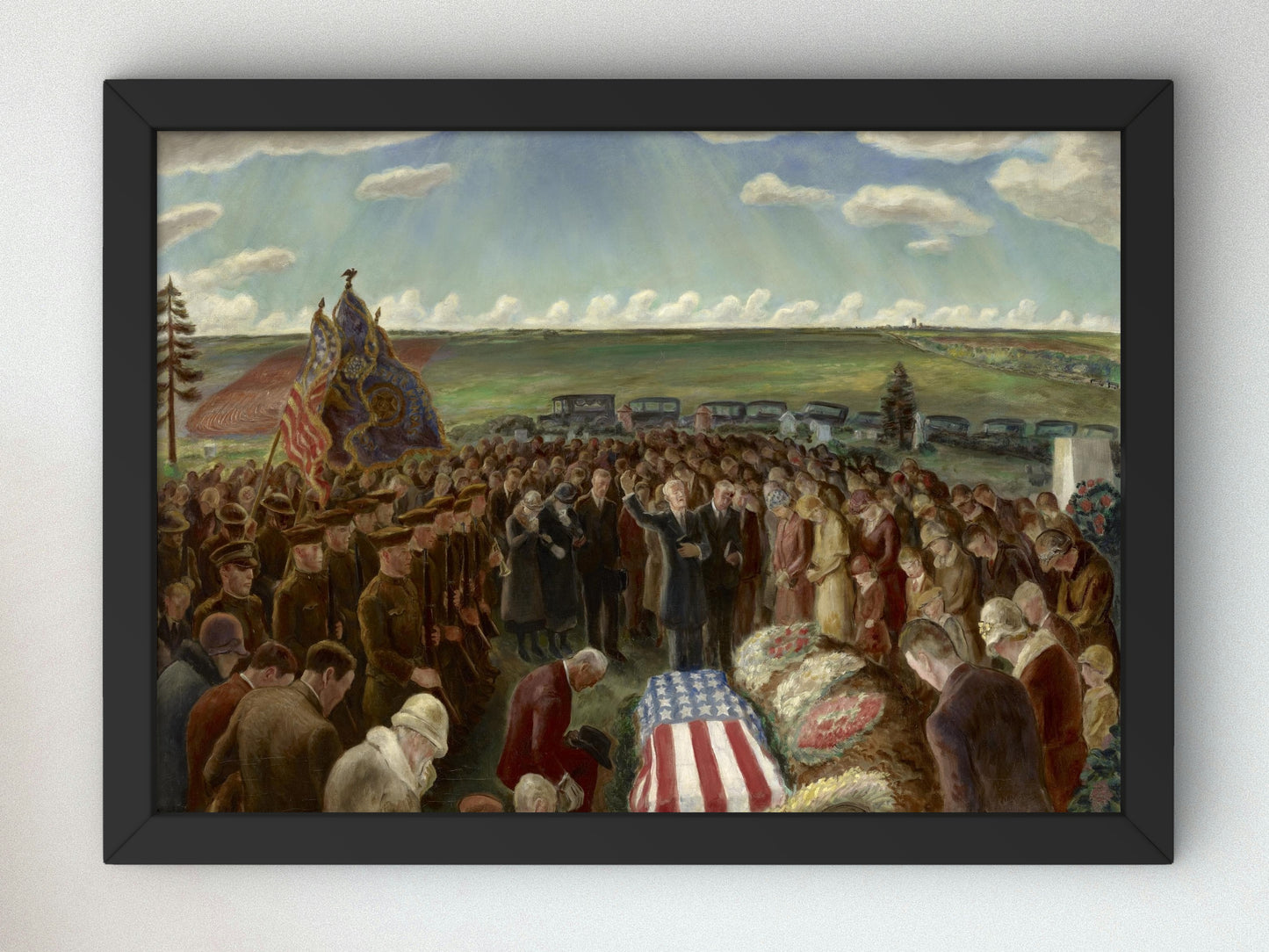 The Return of Private Davis from the Argonne by John Steuart Curry 1928, Wall Art Print, Fine Art Reproduction, Museum Quality Decor, Poster
