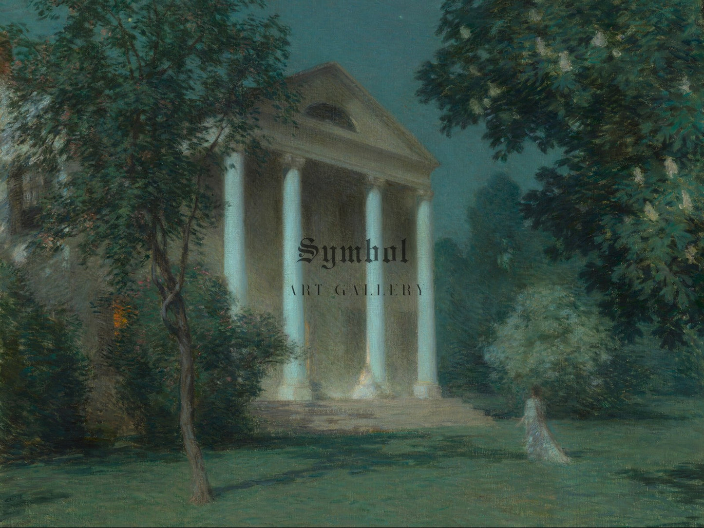 May Night by Willard Leroy Metcalf 1906, Wall Art Print, Fine Art Reproduction, Museum Quality Decor, Poster