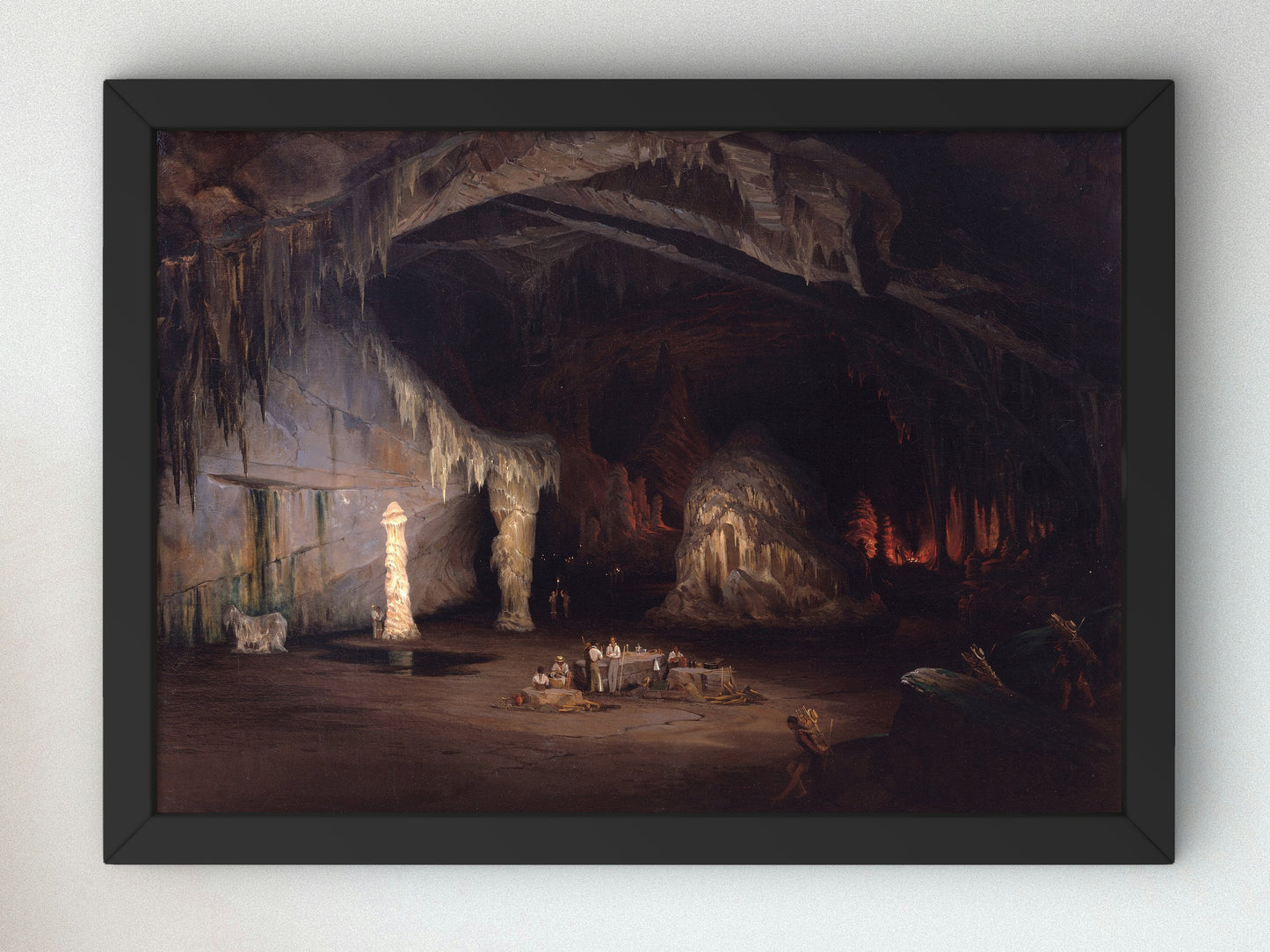 Grutas de Cacahuamilpa by Jean Baptiste Louis Gros 1835, Wall Art Print, Fine Art Reproduction, Museum Quality Decor, Poster