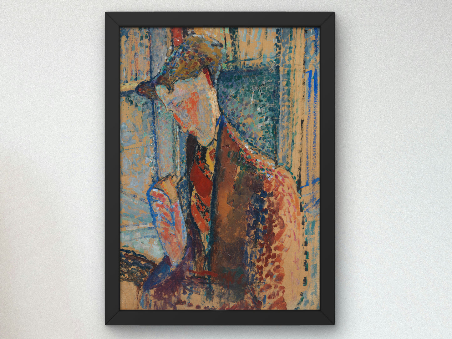Reverie, Study for the Portrait of Frank Burty Haviland by Amedeo Modigliani 1914, Wall Art Print, Fine Art Reproduction, Museum Quality