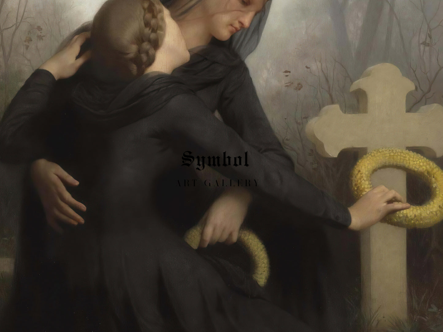 The Day of the Dead by William Bouguereau 1859, Wall Art Print, Fine Art Reproduction, Museum Quality Decor, Poster