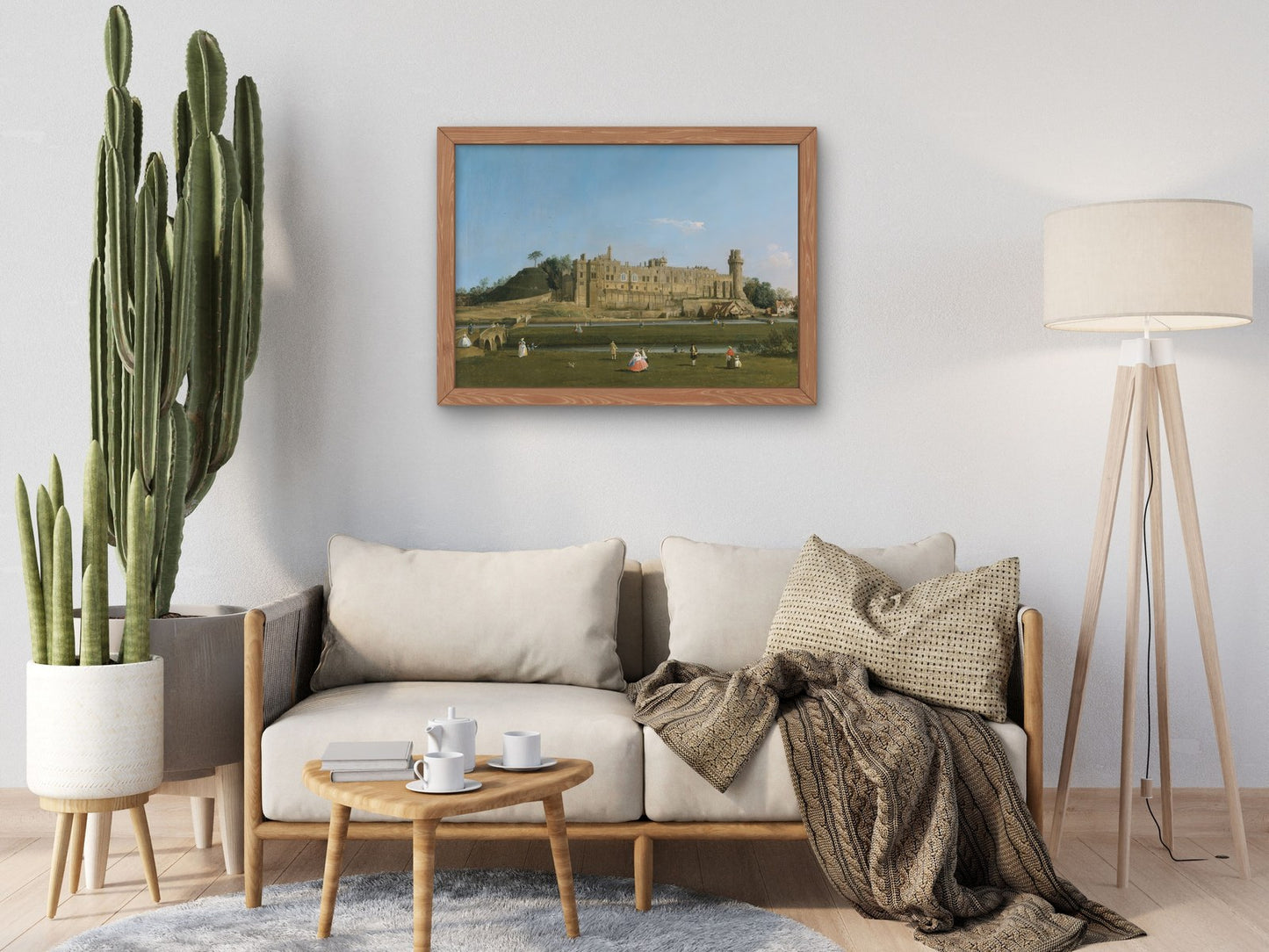 Warwick Castle by Canaletto 1749, Wall Art Print, Fine Art Reproduction, Museum Quality Decor, Poster