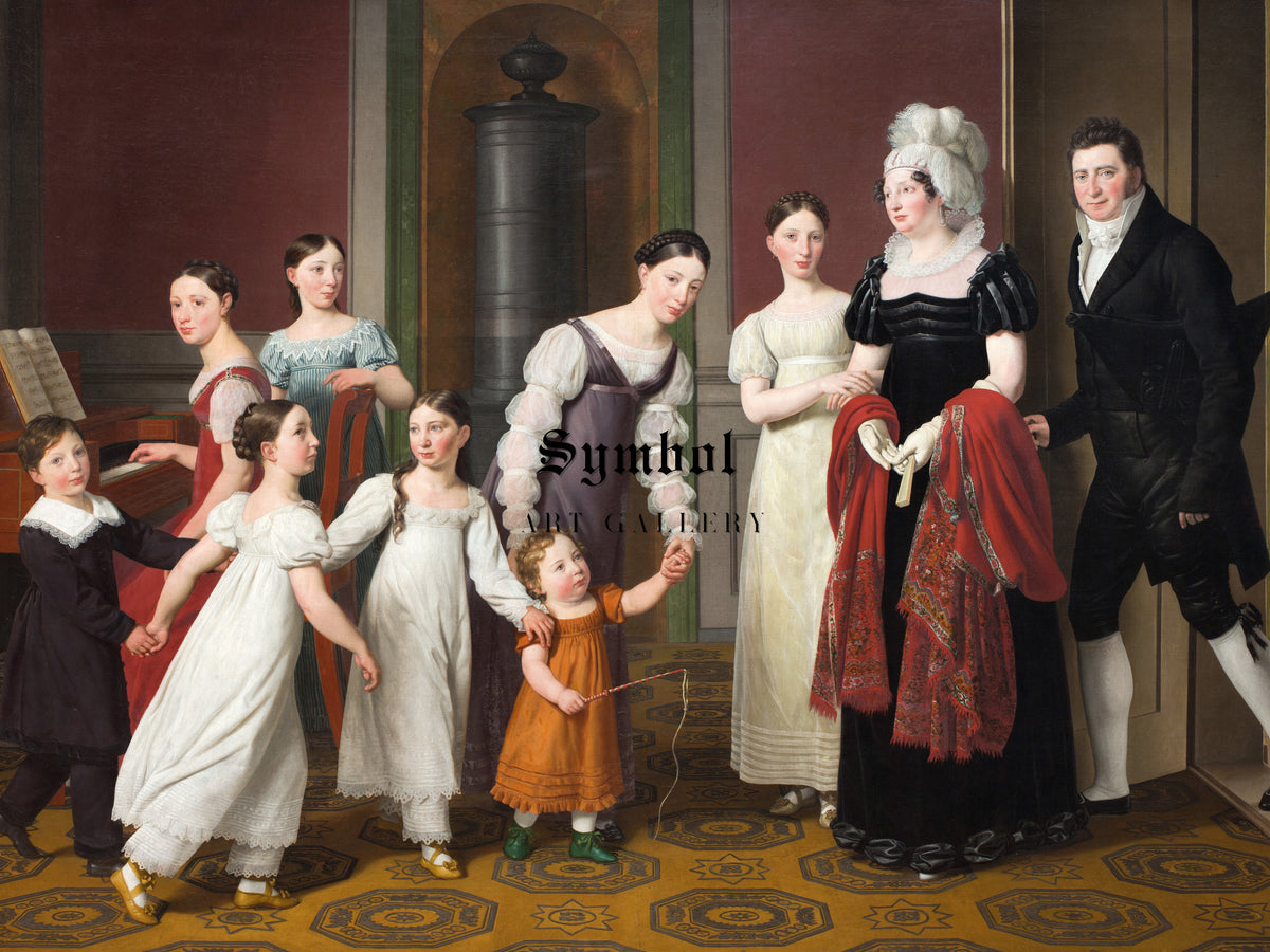 The Nathanson Family by Christoffer Wilhelm Eckersberg 1818, Wall Art Print, Fine Art Reproduction, Museum Quality Decor, Poster