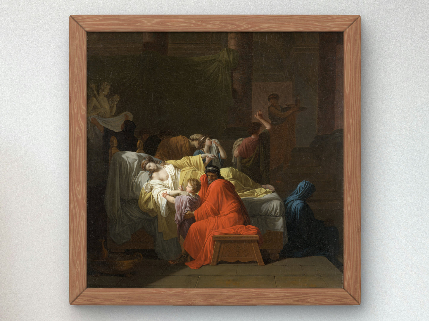 The Death of Alcestis by Jean François Pierre Peyron 1794, Wall Art Print, Fine Art Reproduction, Museum Quality Decor, Poster