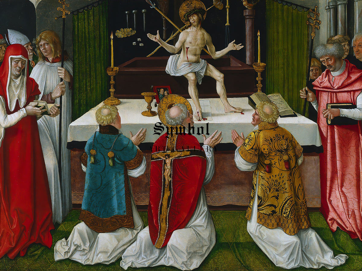 The Mass of Saint Gregory by Hans Baldung 1511, Wall Art Print, Fine Art Reproduction, Museum Quality Decor, Poster