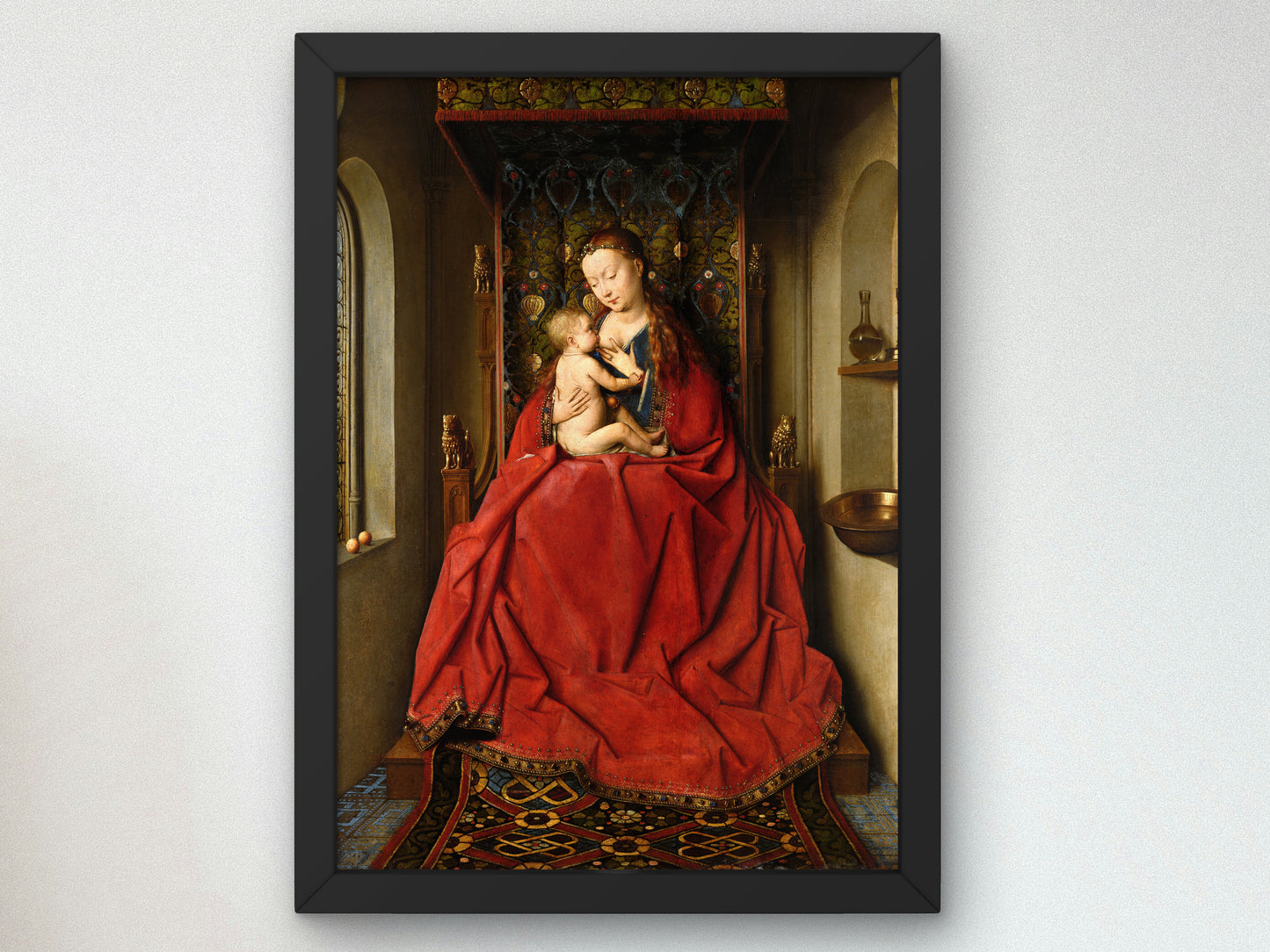 Lucca Madonna by Jan van Eyck 1435, Wall Art Print, Fine Art Reproduction, Museum Quality Decor, Poster