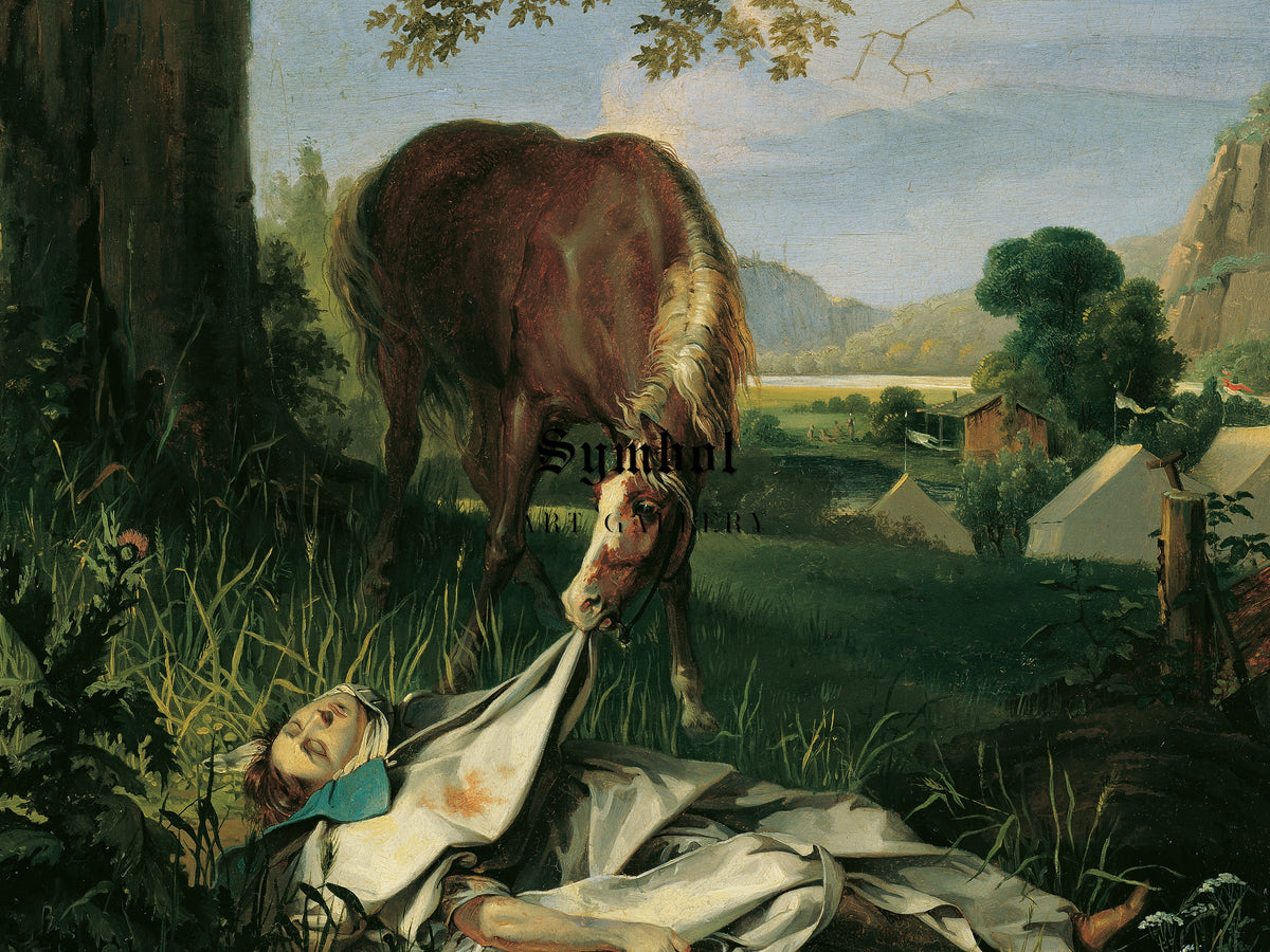 Wallenstein's Grave by Josef Danhauser 1828, Wall Art Print, Fine Art Reproduction, Museum Quality Decor, Poster