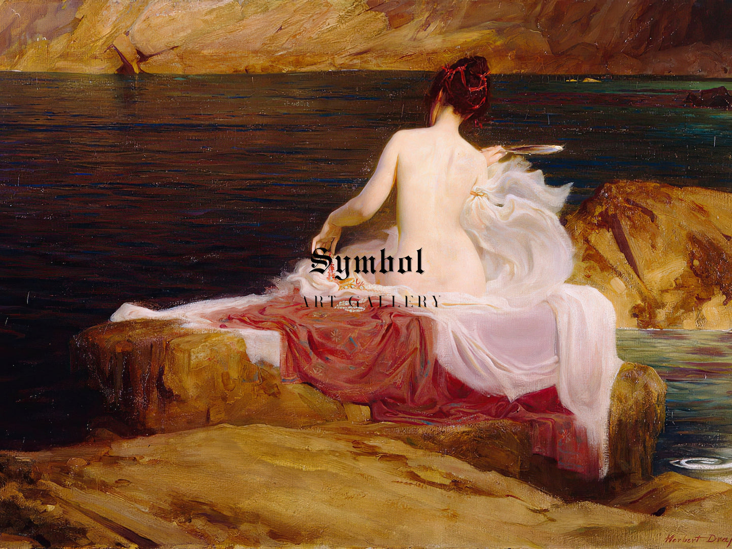 Calypso Island by Herbert James Draper 1897, Wall Art Print, Fine Art Reproduction, Museum Quality Decor, Poster