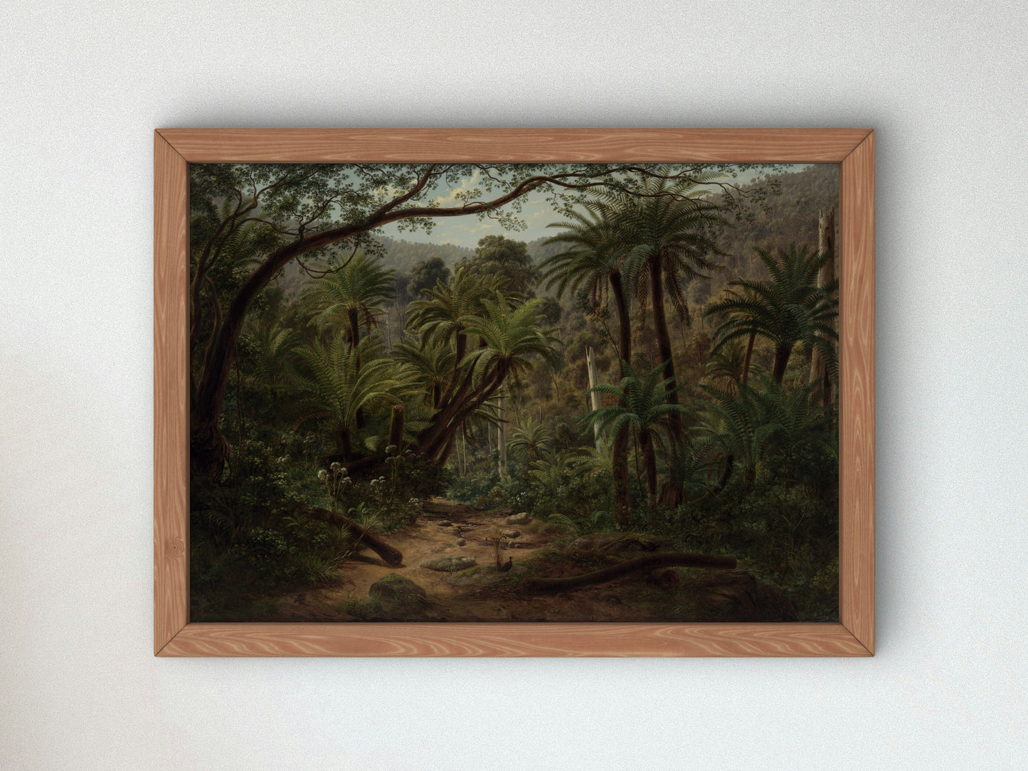 Ferntree Gully in the Dandenong Ranges by Eugene von Guérard 1857, Wall Art Print, Fine Art Reproduction, Museum Quality Decor, Poster