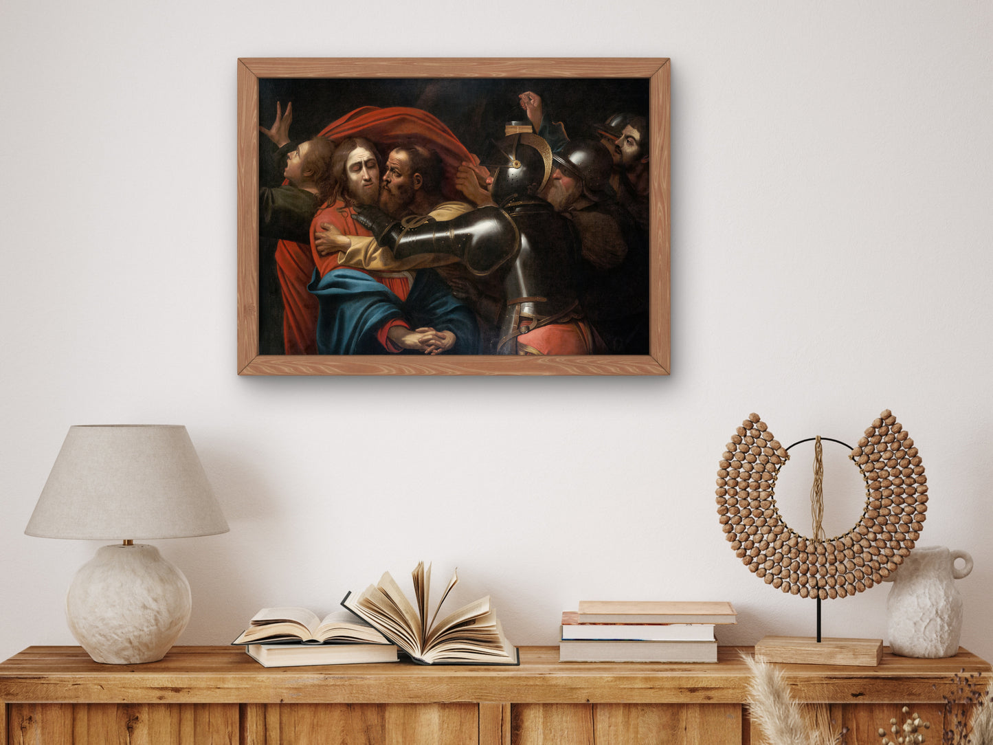 The Taking of Christ by Caravaggio 1598, Wall Art Print, Fine Art Reproduction, Museum Quality Decor, Poster
