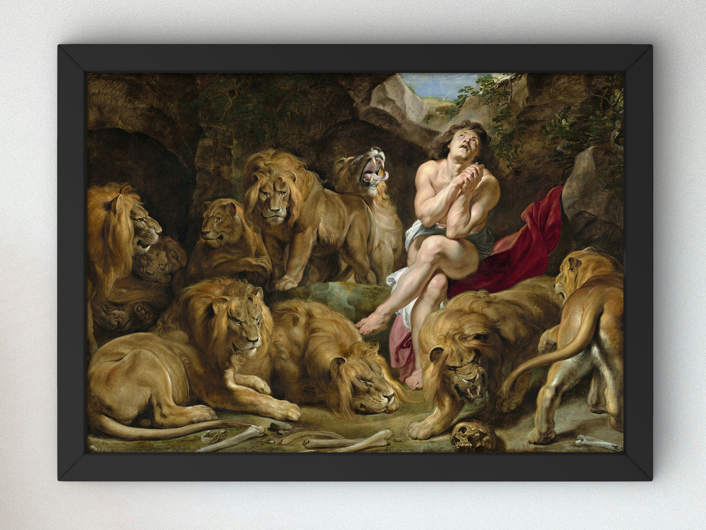 Daniel in the Lions' Den by Peter Paul Rubens 1615, Wall Art Print, Fine Art Reproduction, Museum Quality Decor, Poster