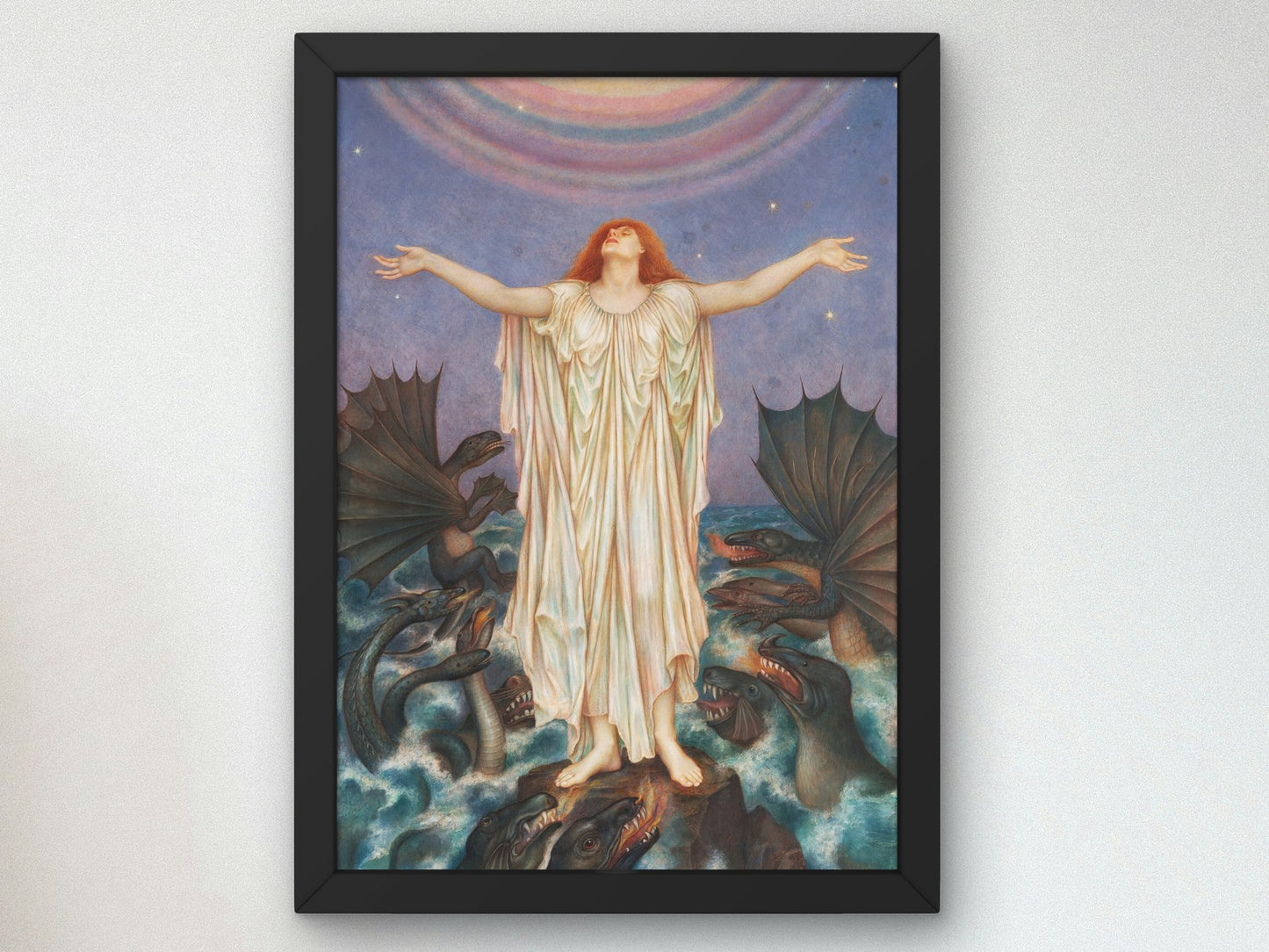 S.O.S. by Evelyn De Morgan 1914, Wall Art Print, Fine Art Reproduction, Museum Quality Decor, Poster